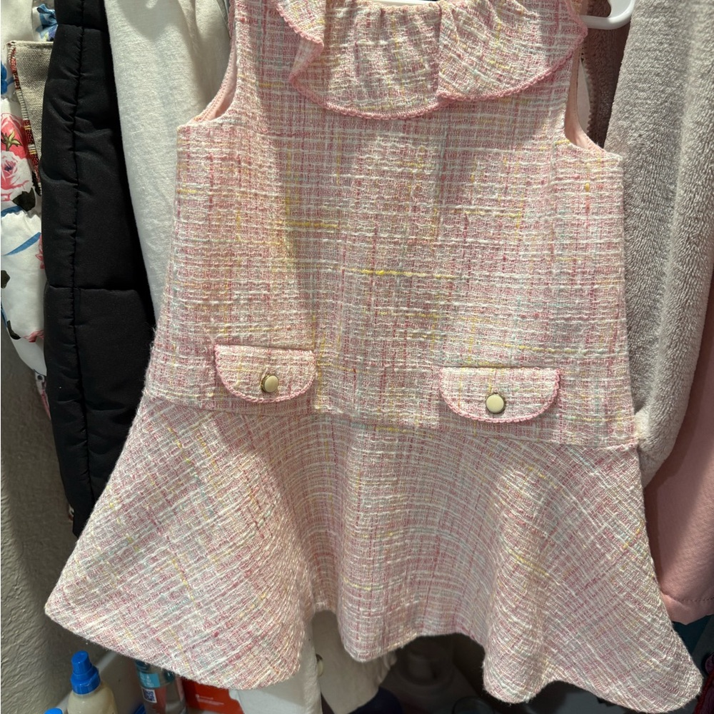 Janie and Jack Pink Tweed Dress